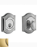 Baldwin 8237060 satin brass and brown single cylinder deadbolt
