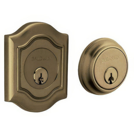 Baldwin 8238050 satin brass and black double cylinder deadbolt