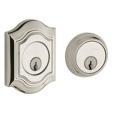 Baldwin 8238055 lifetime polished nickel double cylinder deadbolt
