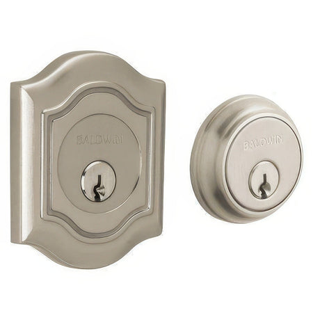 Baldwin 8238056 lifetime satin nickel double cylinder deadbolt