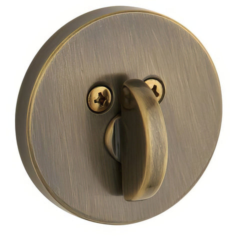 Baldwin 8241050PAT satin brass and black one sided deadbolt