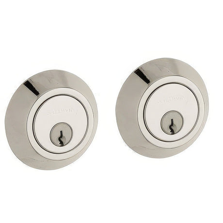 Baldwin 8242055 lifetime polished nickel double cylinder deadbolt