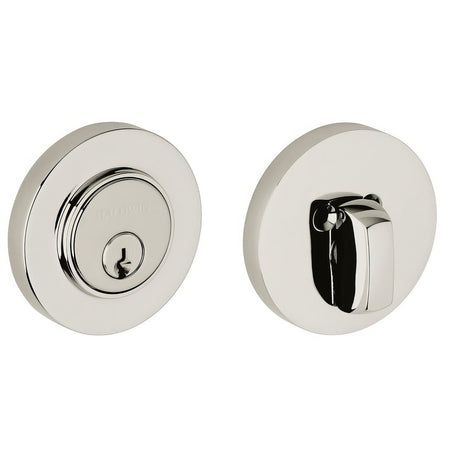Baldwin 8244055 lifetime polished nickel single cylinder deadbolt