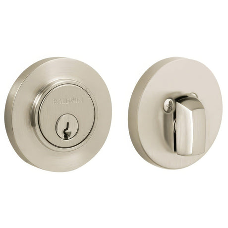 Baldwin 8244056 lifetime satin nickel single cylinder deadbolt
