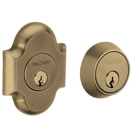 Baldwin 8253050 satin brass and black double cylinder deadbolt