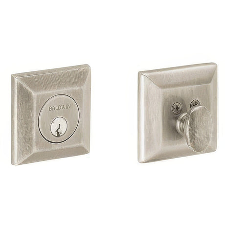 Baldwin 8254056 lifetime satin nickel single cylinder deadbolt