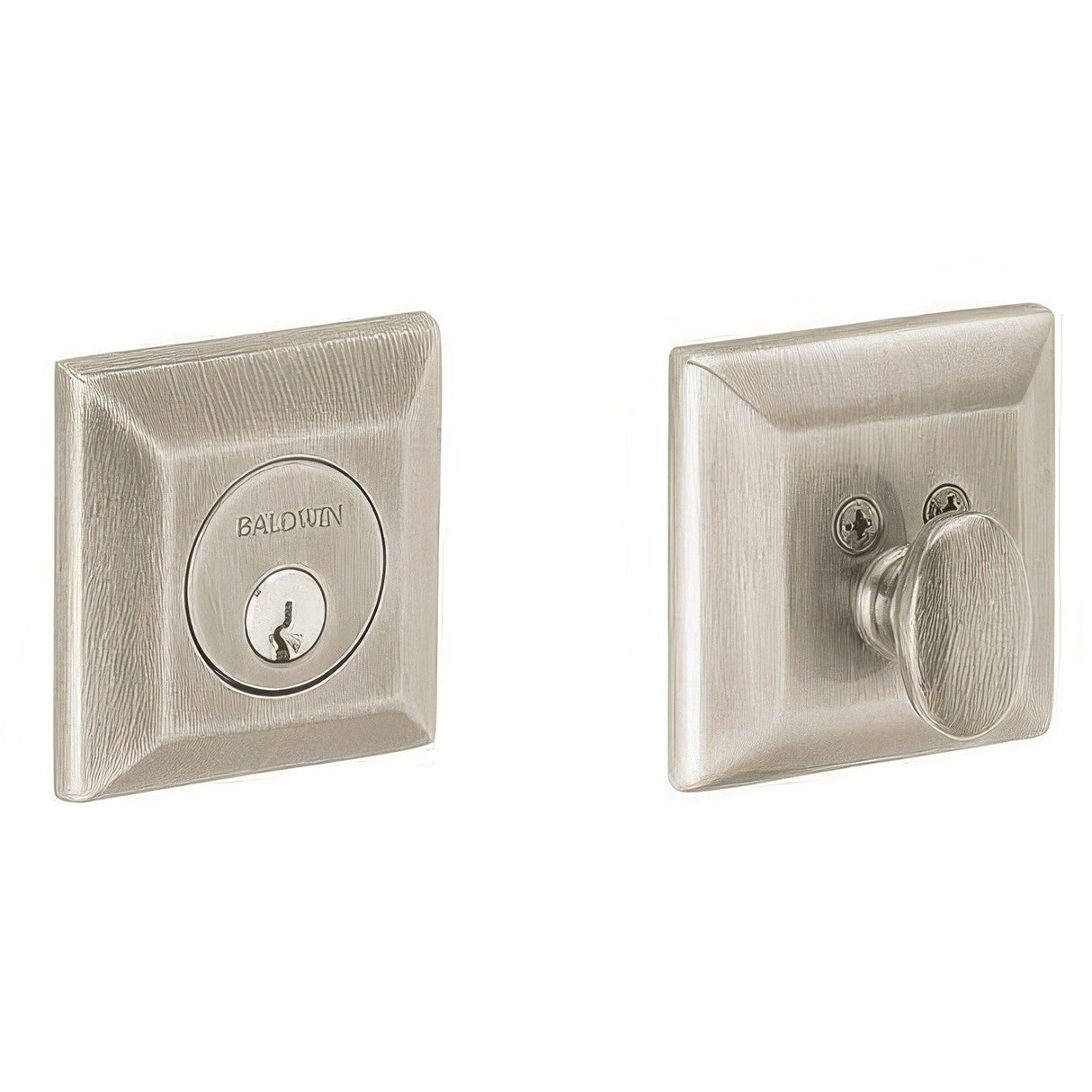 Baldwin 8254056 lifetime satin nickel single cylinder deadbolt
