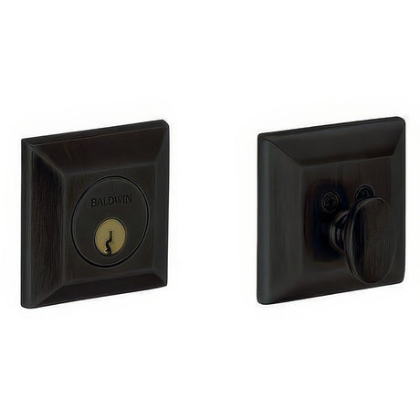 Baldwin 8254190 satin black single cylinder deadbolt