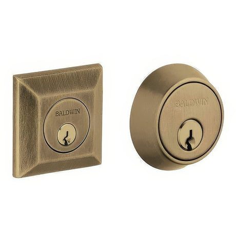 Baldwin 8255050 satin brass and black double cylinder deadbolt