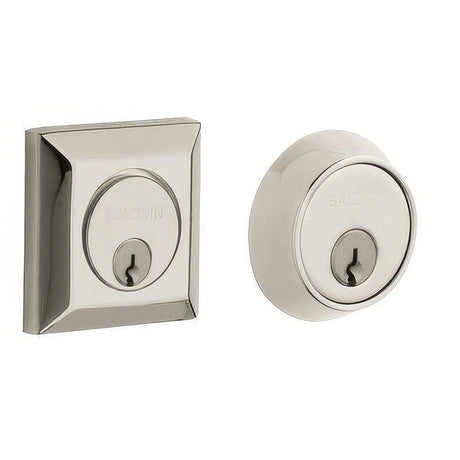 Baldwin 8255055 lifetime polished nickel double cylinder deadbolt