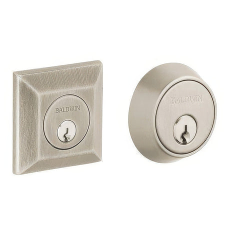 Baldwin 8255056 lifetime satin nickel double cylinder deadbolt