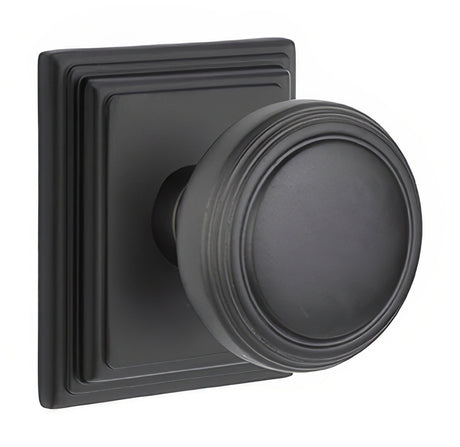 Emtek 8261NWUS19 flat black privacy door knob