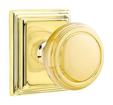 Emtek 8261NWUS3 polished brass lifetime privacy door knob
