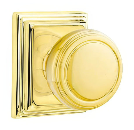 Emtek 8261NWUS3NL unlacquered brass privacy door knob