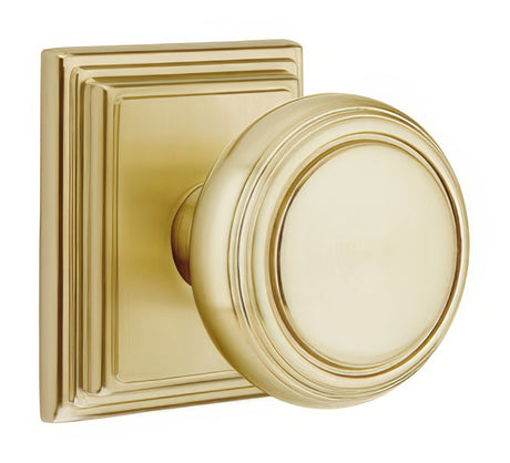 Emtek 8261NWUS4 satin brass privacy door knob