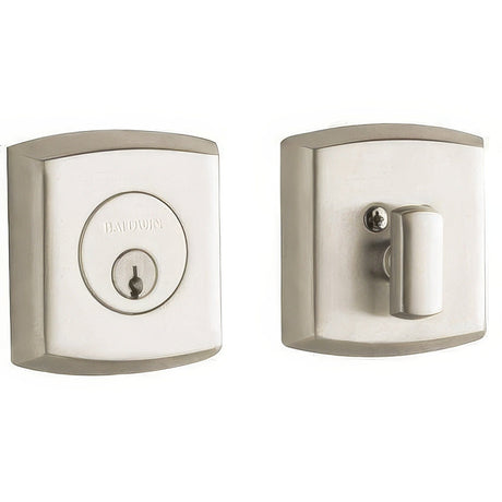 Baldwin 8285056 lifetime satin nickel single cylinder deadbolt