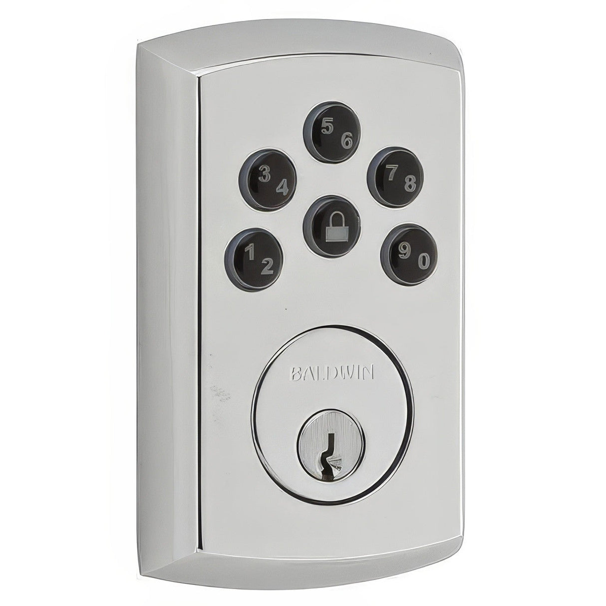 Baldwin 8285260AC1 polished chrome keypad deadbolt