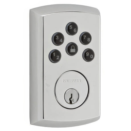 Baldwin 8285260AC1 polished chrome keypad deadbolt