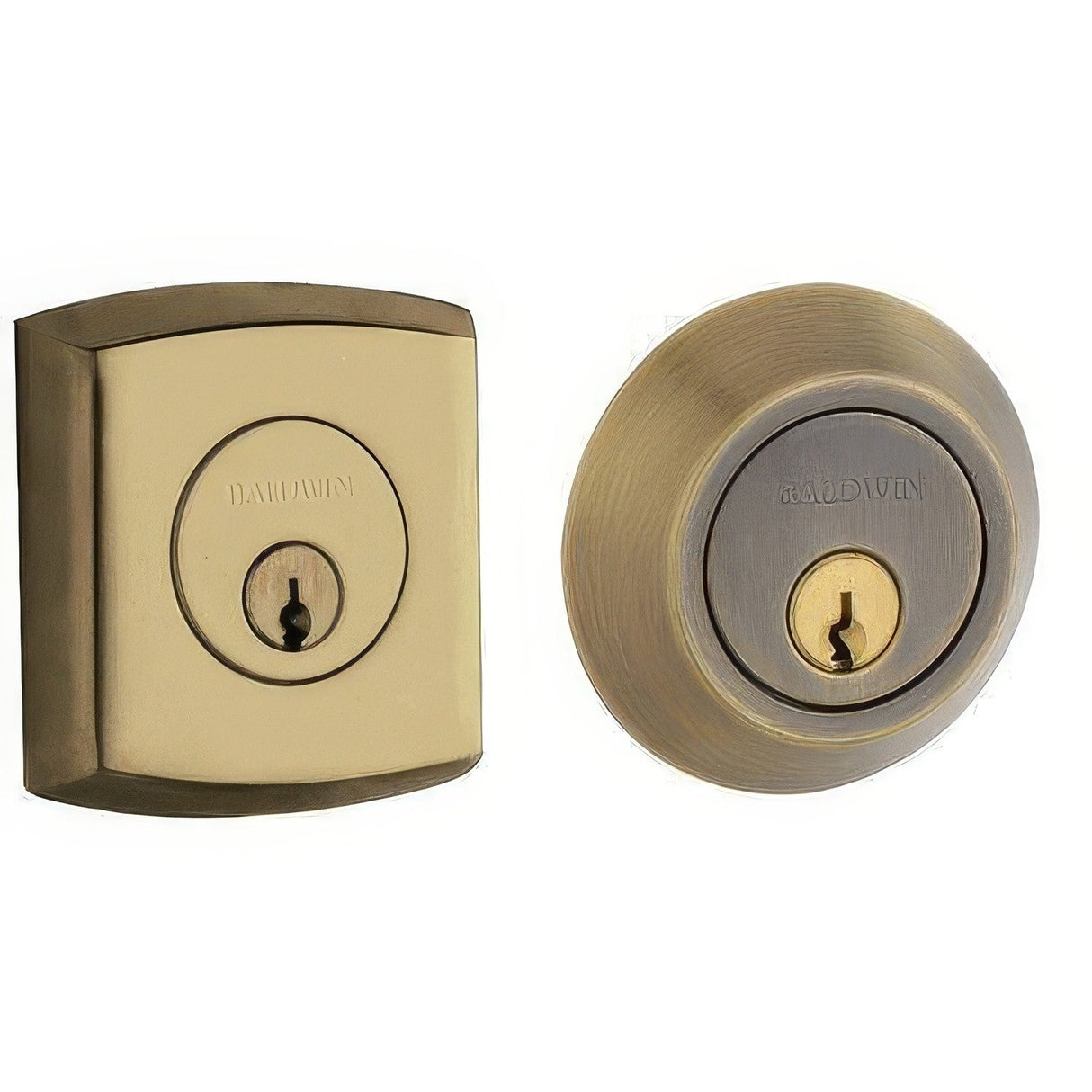 Baldwin 8286050 satin brass and black double cylinder deadbolt