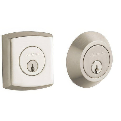 Baldwin 8286056 lifetime satin nickel double cylinder deadbolt