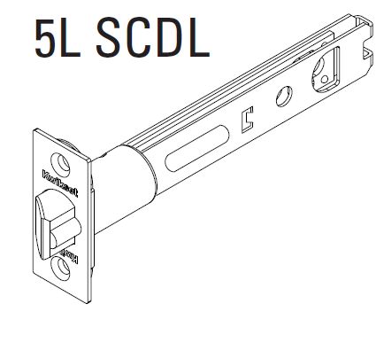 Kwikset 83014-01 Clear Pack 5" Square Deadlatch in Polished Chrome