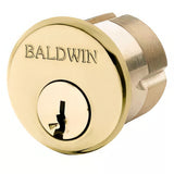 Baldwin 8323003 lifetime polished brass mortise cylinder