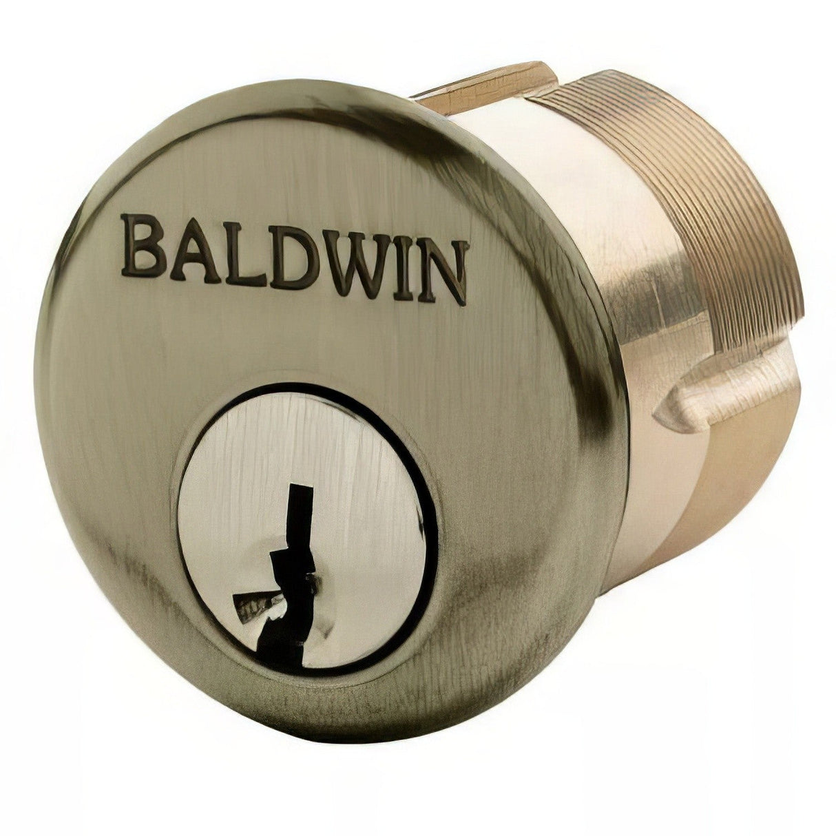 Baldwin 8323050 satin brass and black mortise cylinder