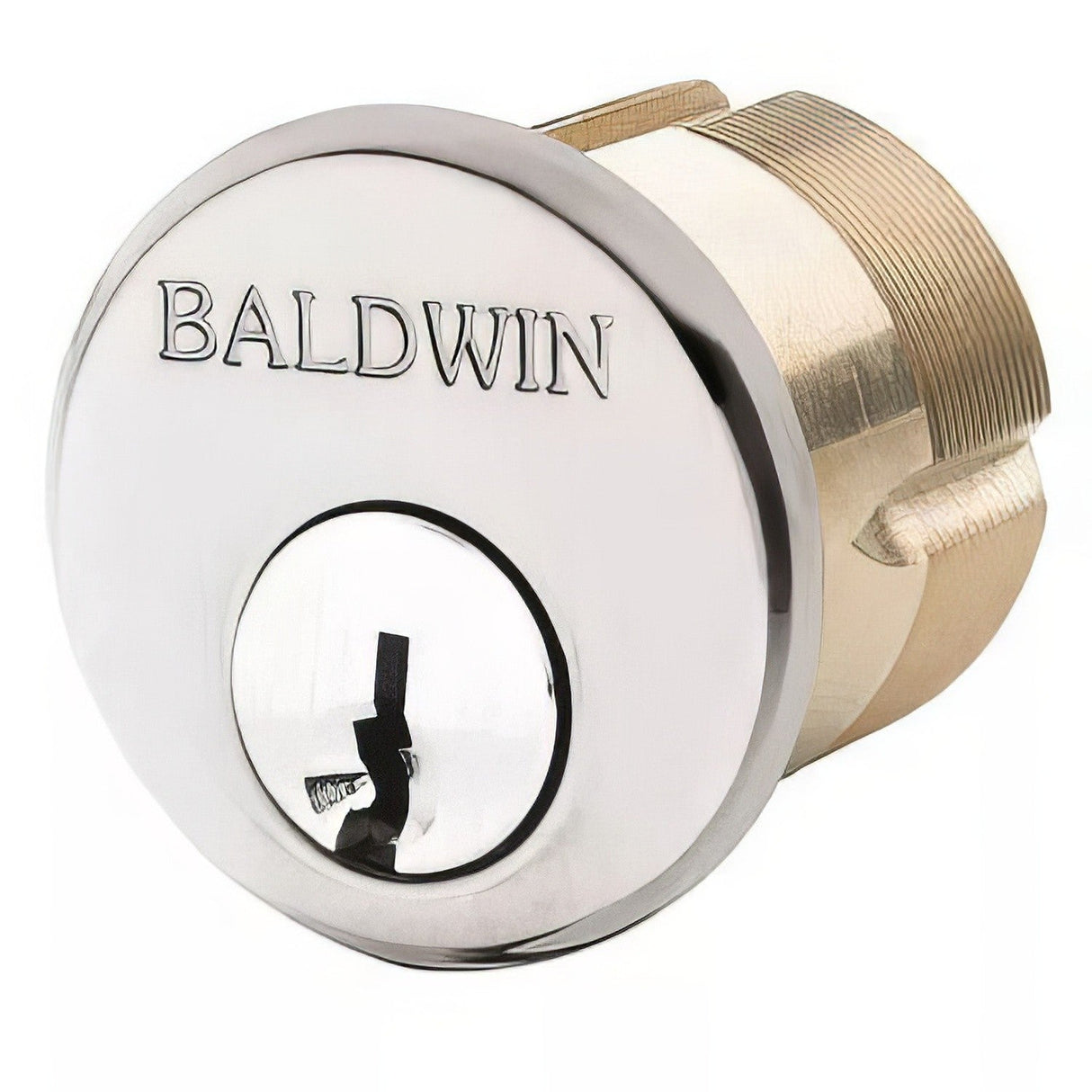 Baldwin 8323055 lifetime polished nickel mortise cylinder