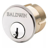 Baldwin 8323055 lifetime polished nickel mortise cylinder
