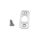 Emtek Corner Faceplate and Screws for Passage or Privacy Latch in Satin Nickel