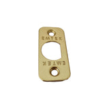 Emtek Corner Faceplate and Screws for Passage or Privacy Latch in Polished Brass Lifetime