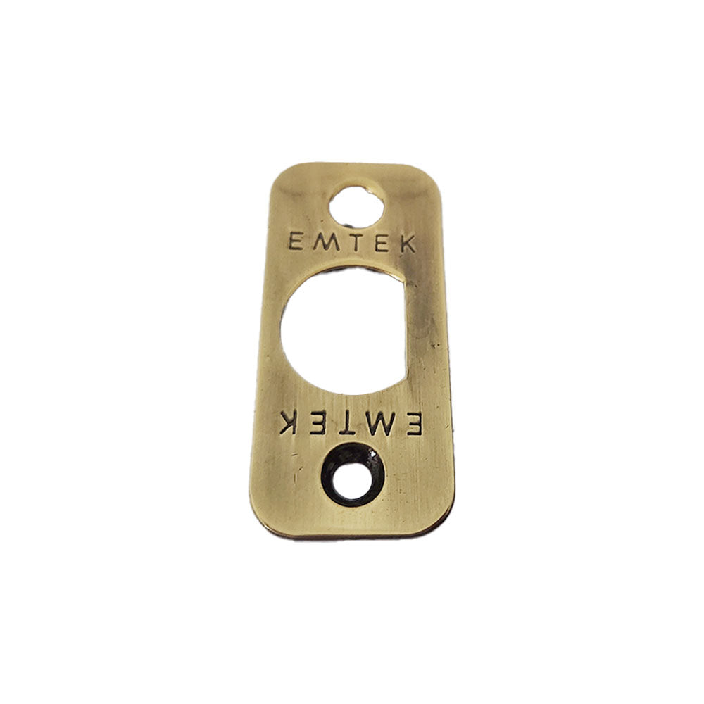 Emtek Corner Faceplate and Screws for Passage or Privacy Latch in French Antique Brass
