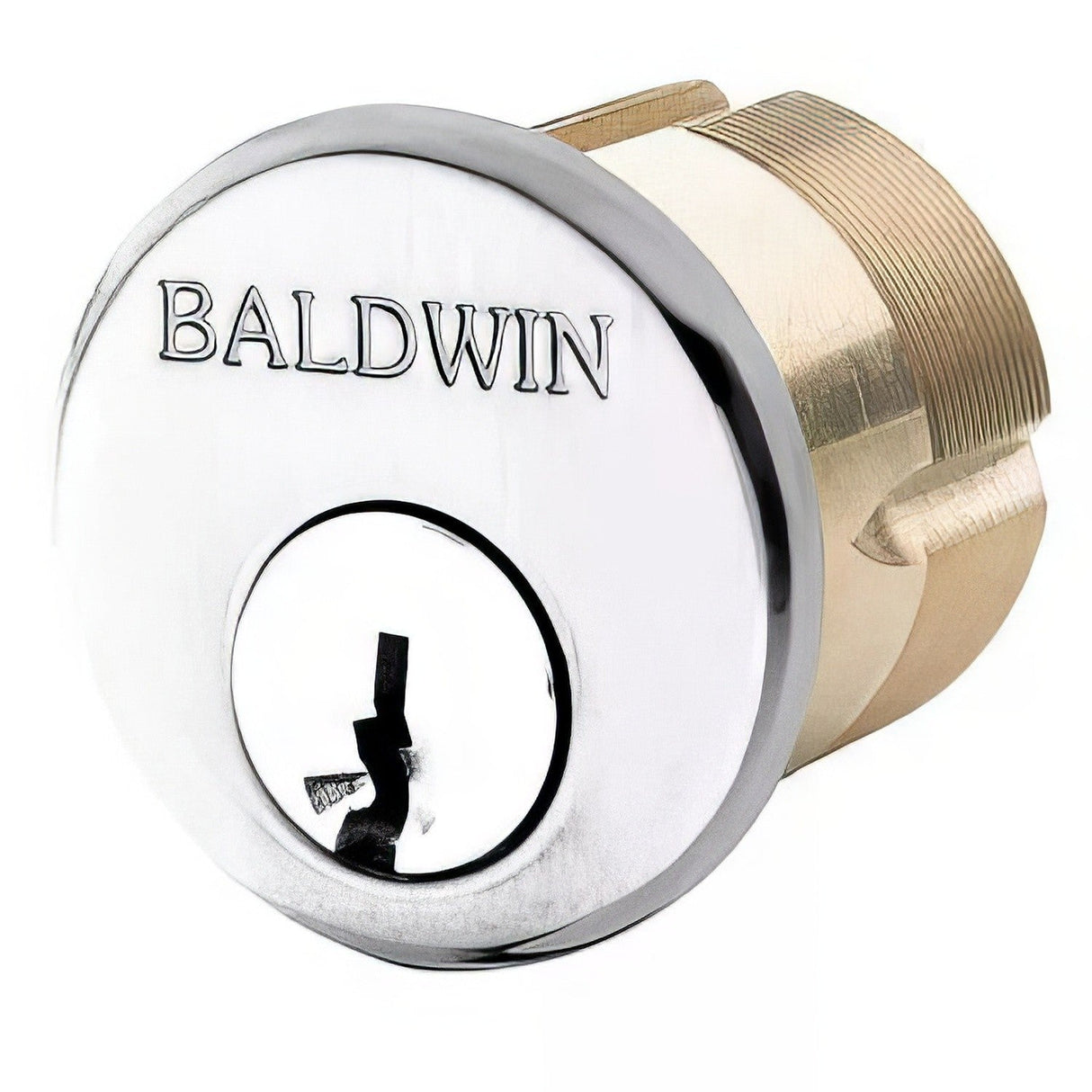 Baldwin 8323260 polished chrome mortise cylinder