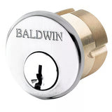 Baldwin 8323260 polished chrome mortise cylinder