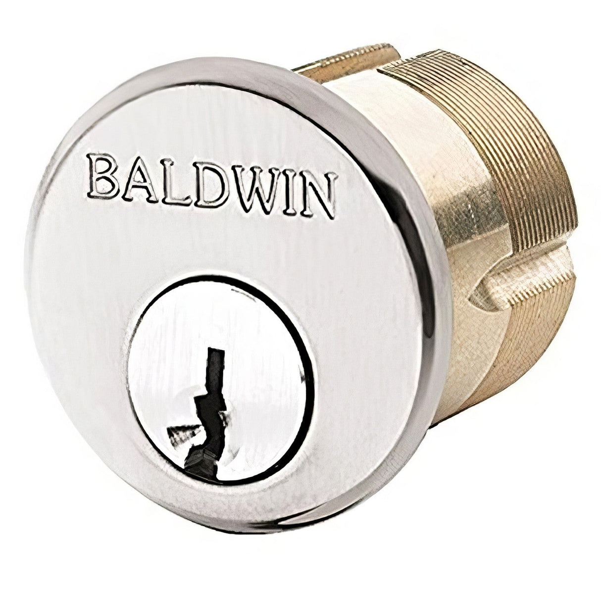 Baldwin 8326055 lifetime polished nickel mortise cylinder