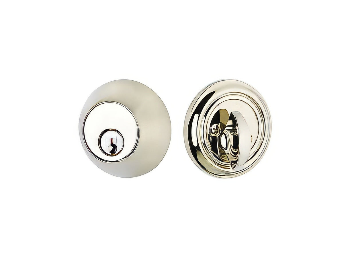 Emtek 8350US14 polished nickel double cylinder deadbolt