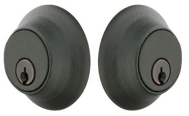 Emtek 8350US19 flat black double cylinder deadbolt