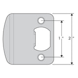 Kwikset 83536-00 Round Corner 2-1/4" Extended Full Lip Strike in Bright Brass