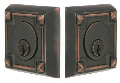 Emtek 8354US10B oil rubbed bronze double cylinder deadbolt