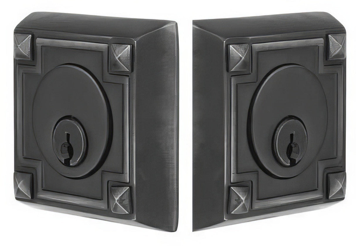 Emtek 8354US19 flat black double cylinder deadbolt