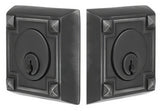 Emtek 8354US19 flat black double cylinder deadbolt