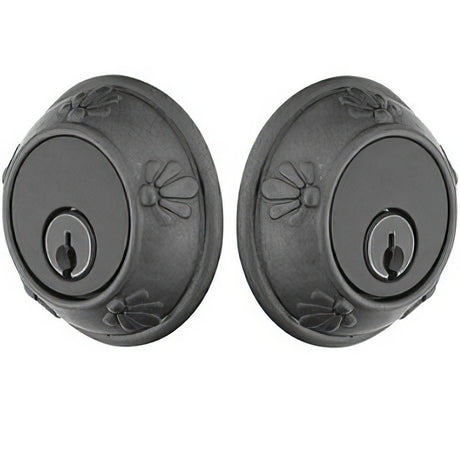 Emtek 8356FB flat black double cylinder deadbolt