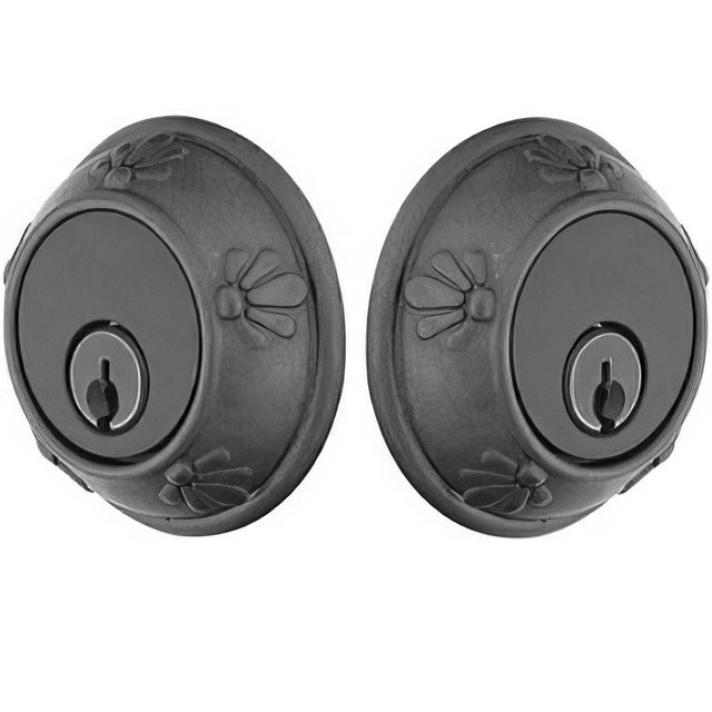Emtek 8356FB flat black double cylinder deadbolt