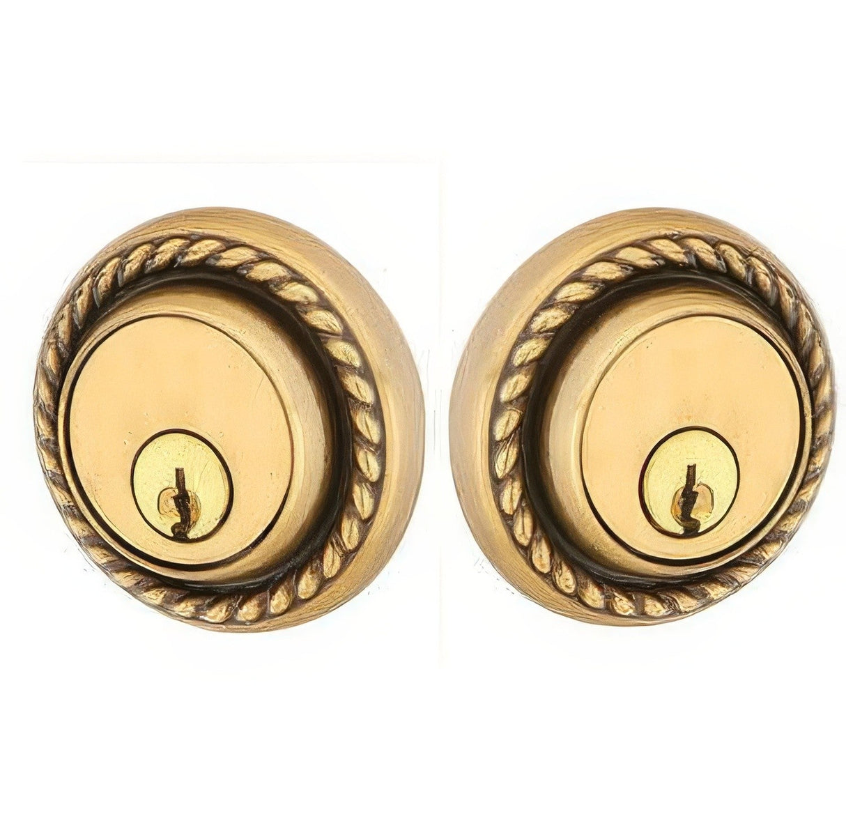 Emtek 8364US7 french antique double cylinder deadbolt