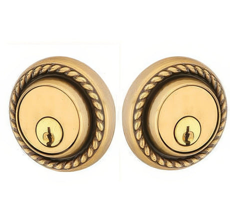 Emtek 8364US7 french antique double cylinder deadbolt