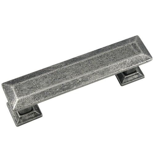 MNG Hardware 83664 836 3" Poise Back Plate with Cabinet Pull Distressed Pewter