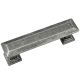 MNG Hardware 83664 836 3" Poise Back Plate with Cabinet Pull Distressed Pewter