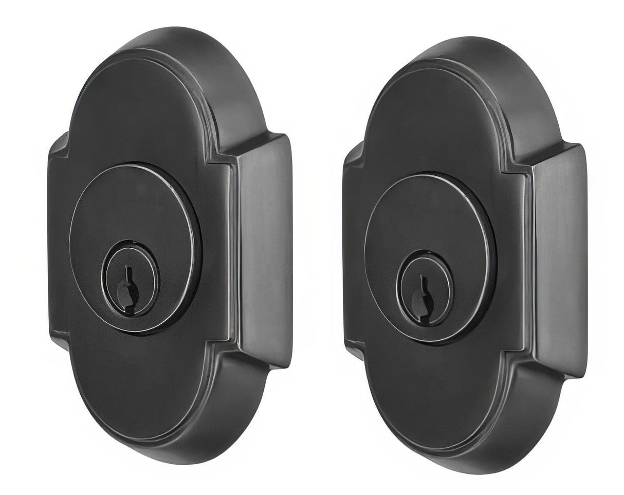 Emtek 8366US19 flat black double cylinder deadbolt