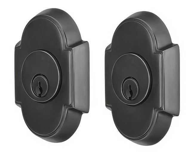 Emtek 8366US19 flat black double cylinder deadbolt
