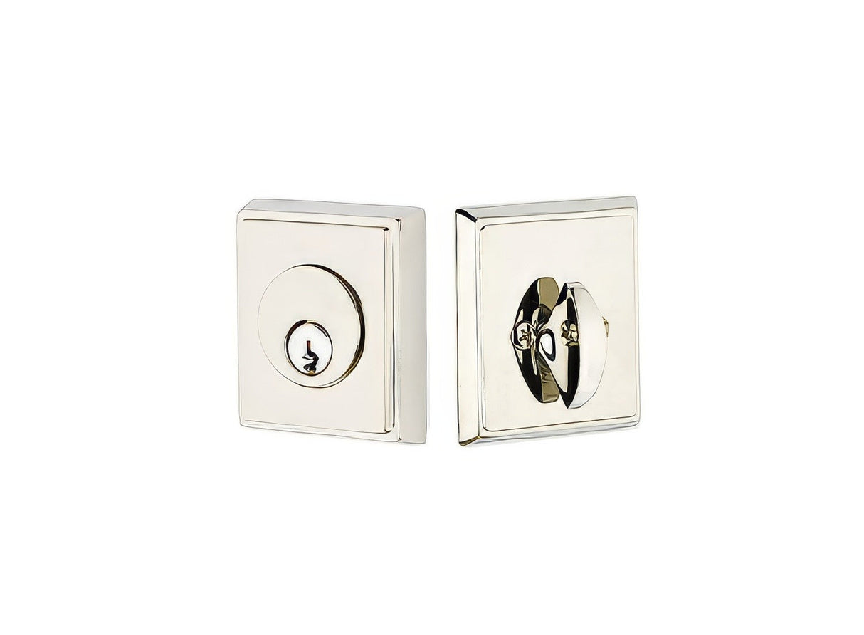 Emtek 8368US14 polished nickel double cylinder deadbolt